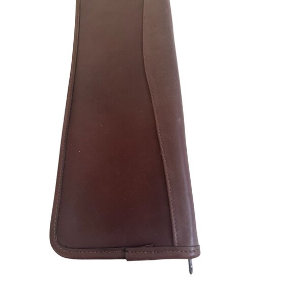 JR HILL Men's Vintage Brown Leather Travel Tie Holder - Picture 2 of 8